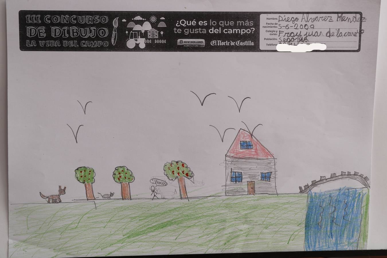 Trabajos de 4º de Primaria en la modalidad de dibujo del III Concurso de Dibujo y Cómic 'La vida del campo'