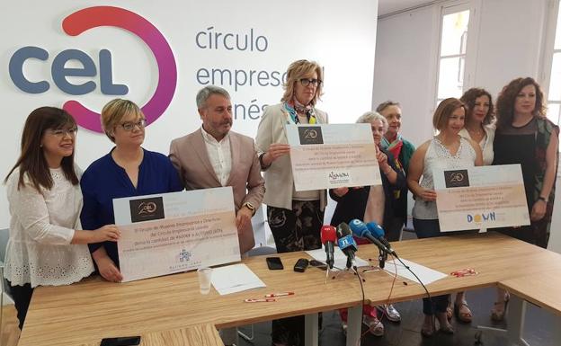 Las empresarias del CEL donan 1.800 euros a tres asociaciones leonesas para avanzar en sus proyectos