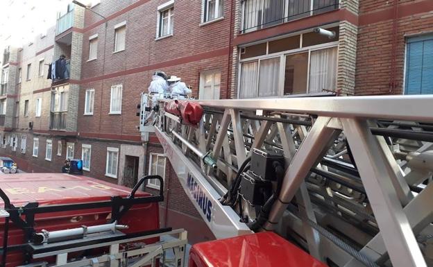 Los bomberos retiran un panal de abejas en Valladolid