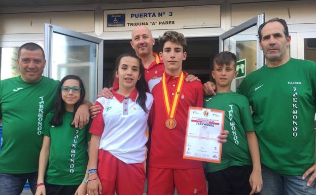 El Taekwondo Valderas vuelve con un bronce del campeonato nacional