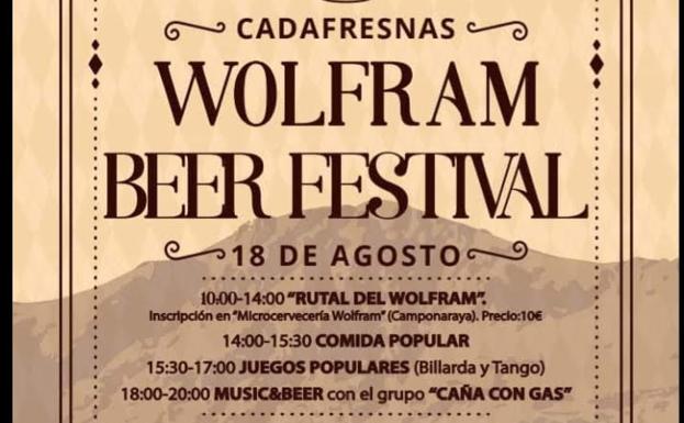 Cadafresnas celebra el domingo la segunda edición del 'Wolfram Beer Festival'