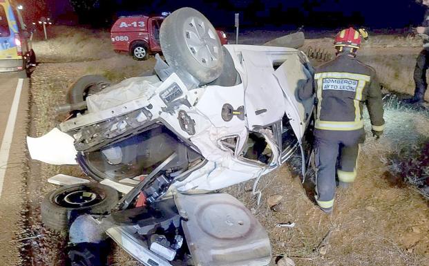 Herida una mujer tras una salida de vía en un accidente de tráfico en Cimanes del Tejar