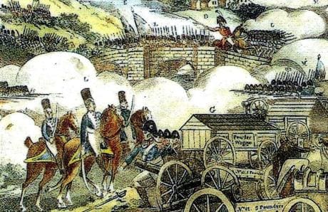 La batalla de Tolosa en un grabado de la época.