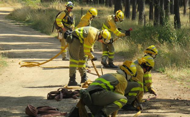 Extinguido el incendio en Caldas de Luna tras calcinar ocho hectáreas de matorral