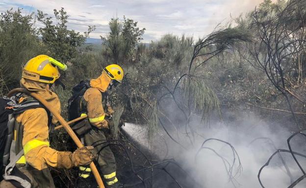 Las brigadas extinguen cinco incendios en la provincia y controlan otro más durante el domingo