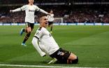 Rodrigo Moreno celebra su gol al Chelsea./AFP