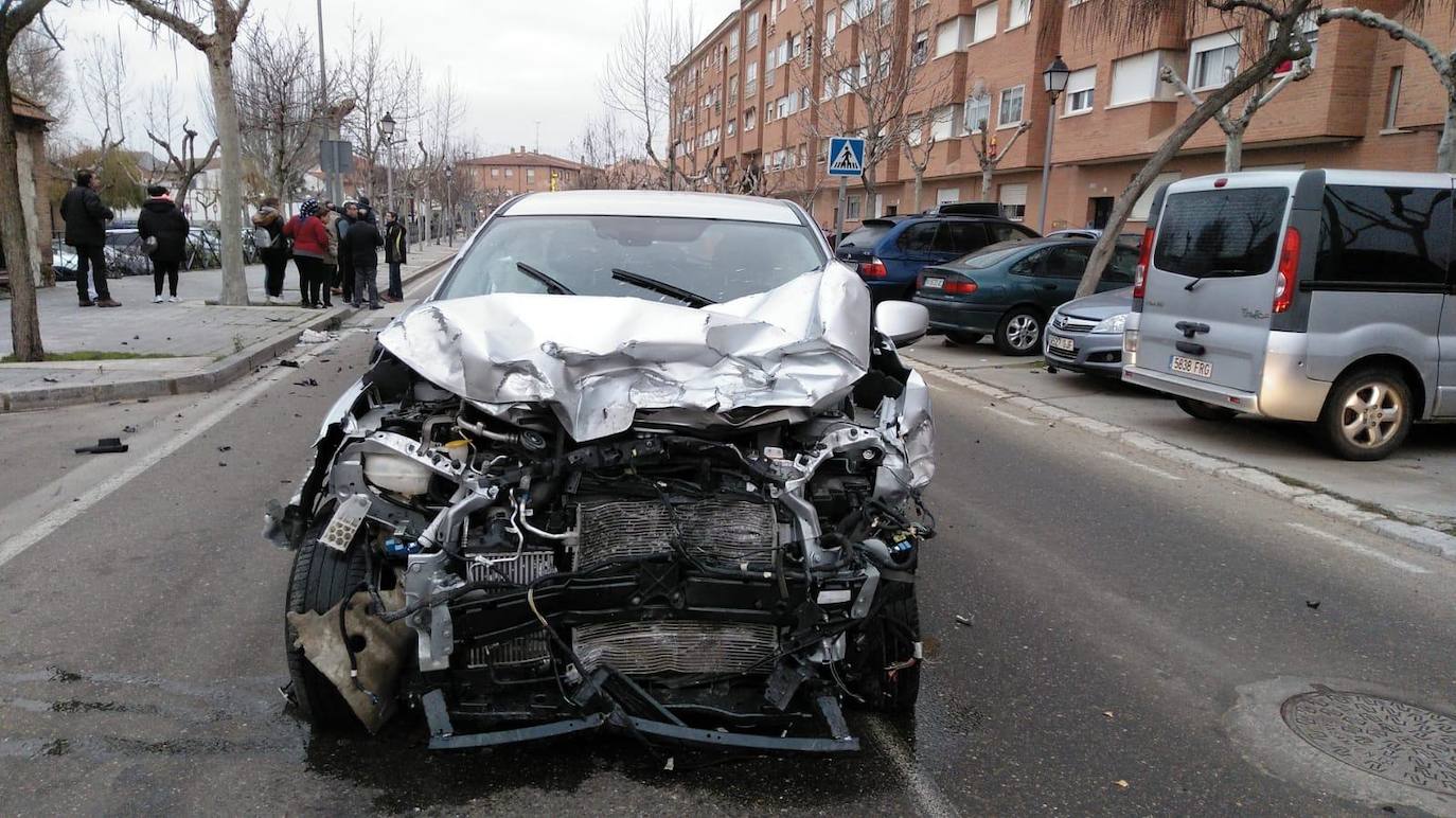 Así han quedado los vehículos del accidente de Tordesillas