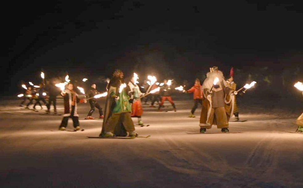 Los Reyes en la nieve
