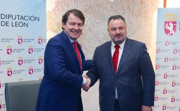 Morán acuerda con Mañueco actuar de mediador con el Gobieno central para la «revitalización de las comarcas mineras»