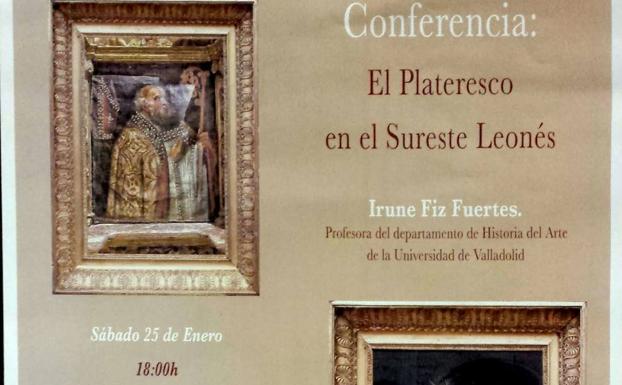 El auditorio Carmelo Gómez de Sahagún acoge una conferencia sobre «El Plateresco en el sureste leonés»