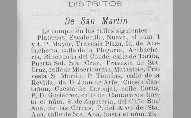 Así dibujaban en 1885 el mapa de los distritos y barrios de León