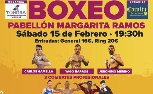 El Pabellón Margarita Ramos acoge una velada de boxeo profesional este sábado