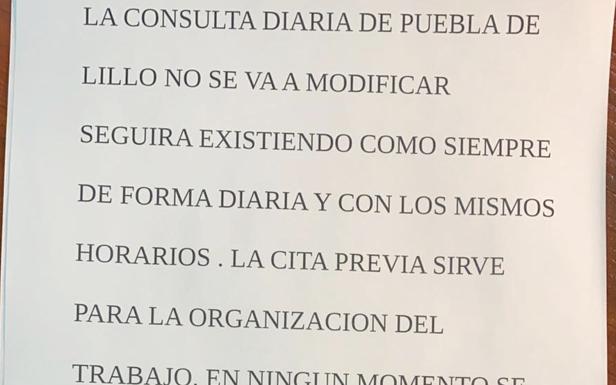 Puebla de Lillo 'recupera' su consulta médica diaria