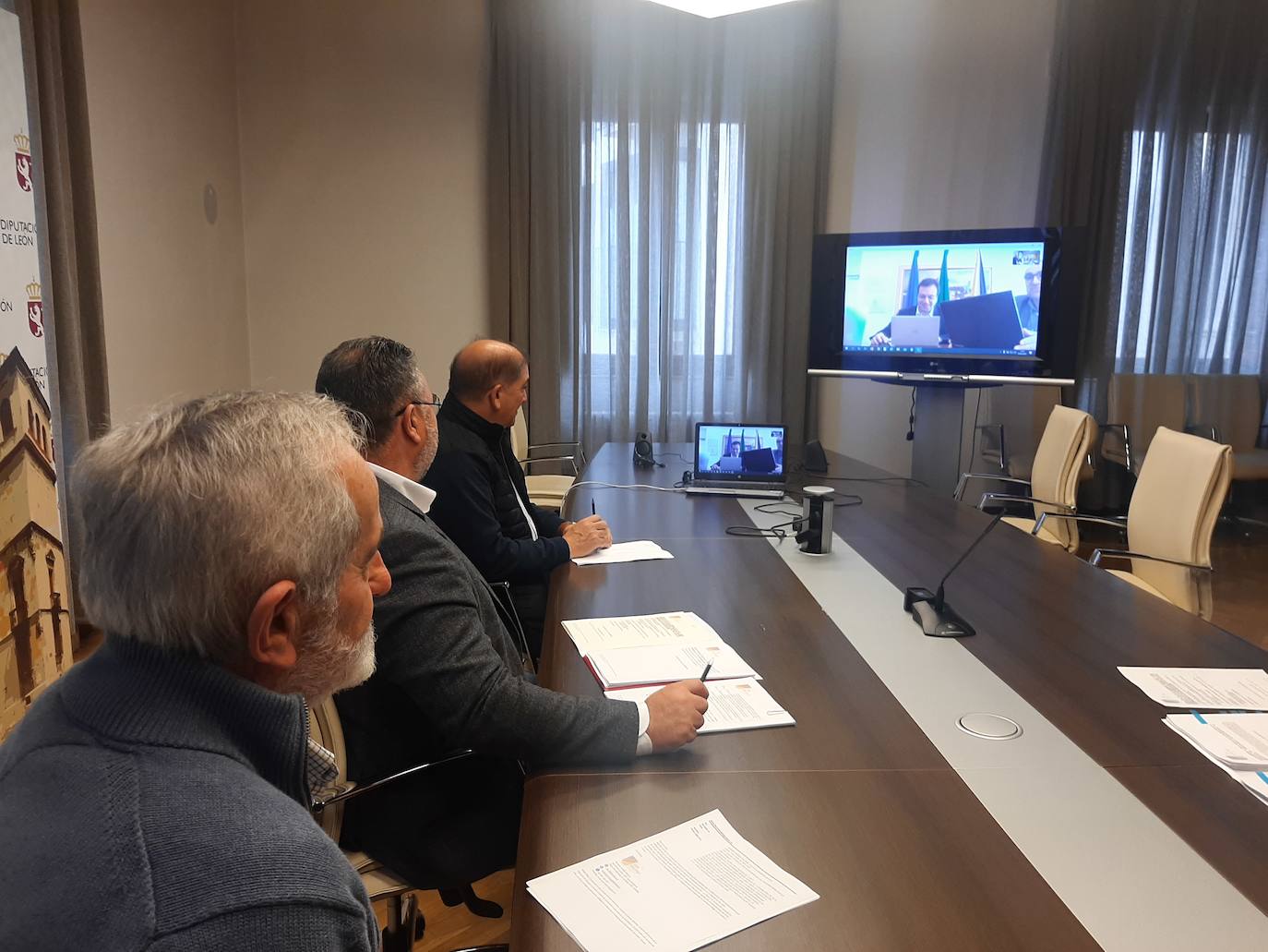 La Diputación de León y la Cámara de Bragança celebran por videoconferencia la asamblea prevista este lunes en León