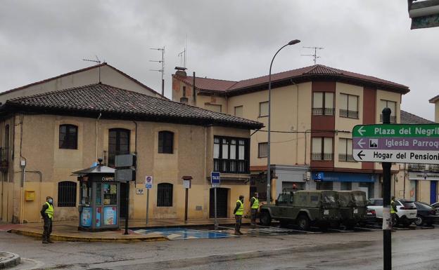 El Ejército de Tierra actúa contra el coronavirus en Boñar, Sabero y Cistierna