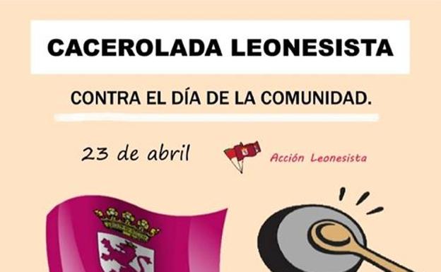 Cacerolada leonesista en el Día de Castilla y León y 'purpurada con crespones' para recordar a los Héroes Leoneses