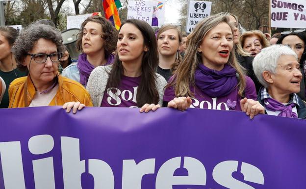 Irene Montero: «La bajada de cifras el 8-M fue debido al coronavirus, pero no lo voy a decir»