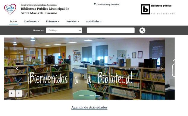 La biblioteca municipal de Santa María del Páramo estrena web