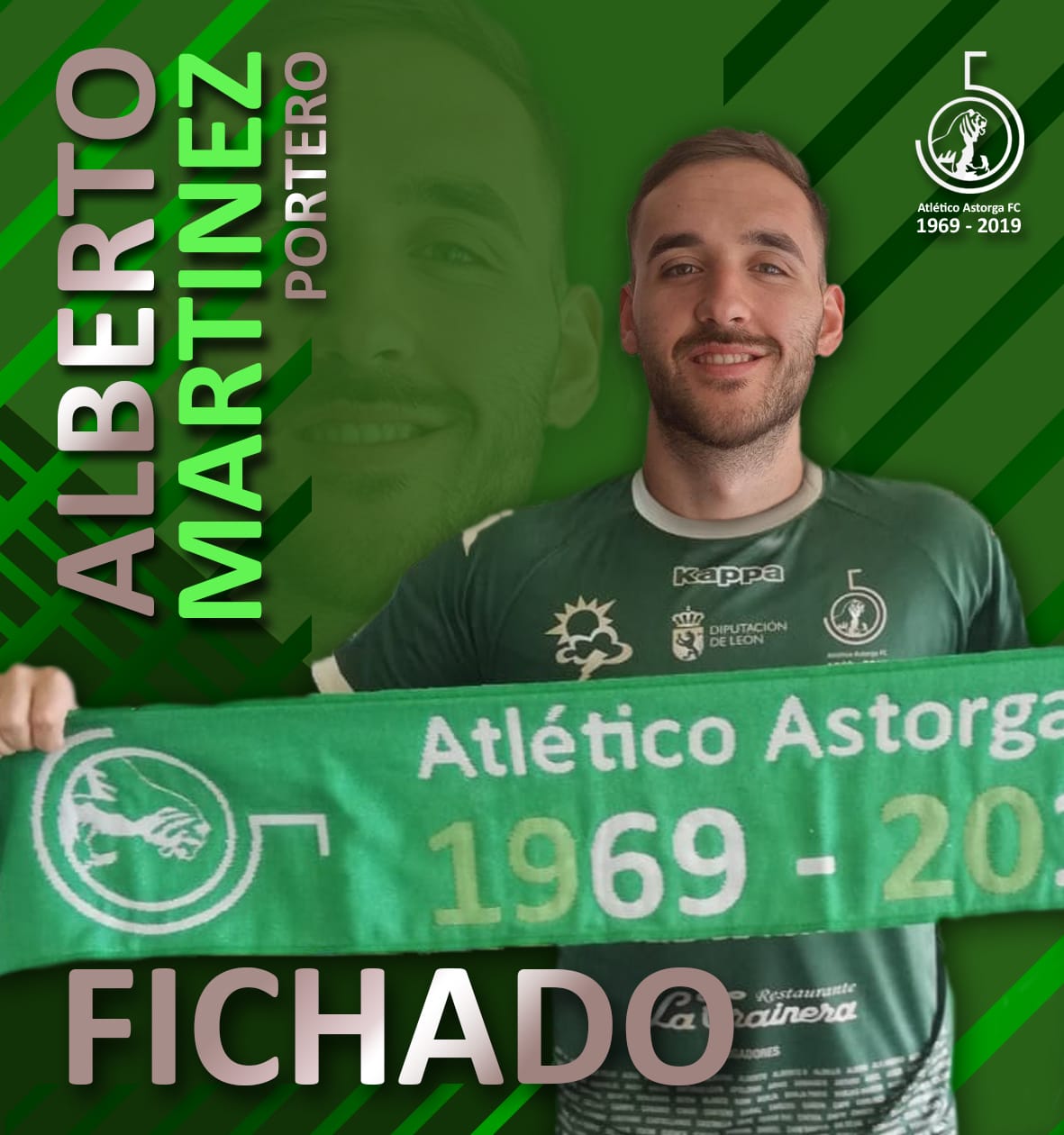 El Atlético Astorga ficha al portero Alberto Martínez