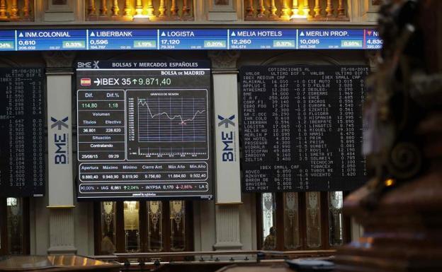 El Ibex-35 adelgaza su subida al cierre