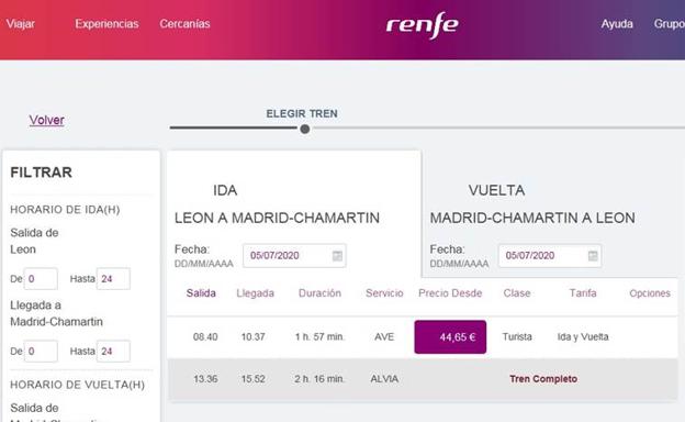 El PP denuncia que Renfe «elimina el tren de vuelta los domingos a Madrid y anula el atractivo de Leon como destino turístico de fin de semana»