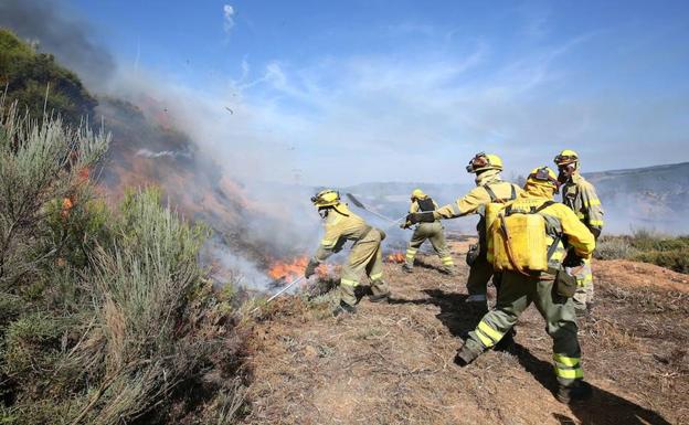 Dos incendios intencionados en Villaquilambre y Fresno de la Vega logran ser extinguidos en un día