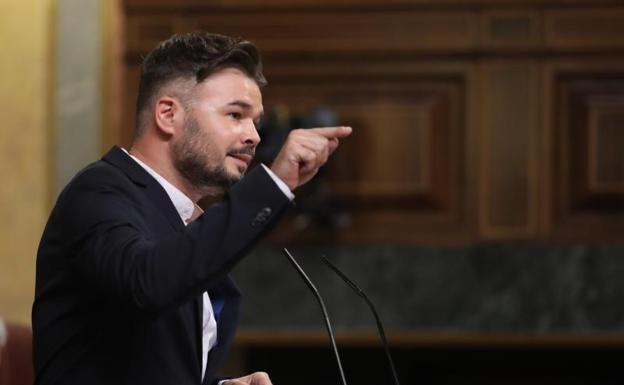 Rufián pide al Gobierno un gesto con los presos del 'procés'