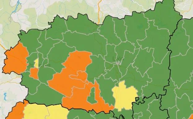 La zona oeste de Ponferrada pasa a naranja en el mapa de incidencia de la covid y León ya suma cinco ZBS en este color