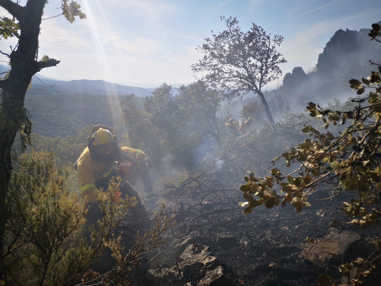 Brif Tabuyo en el incendio de Montealegre