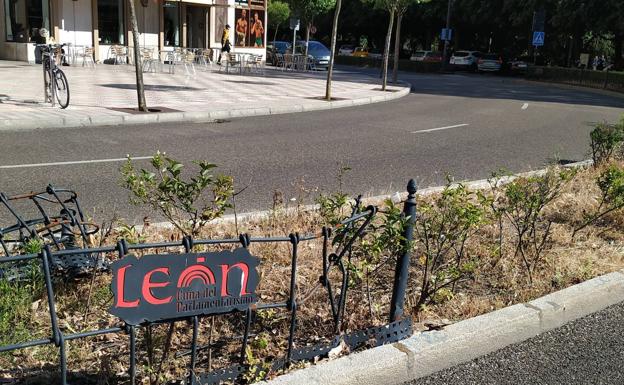 El PP de León denuncia la «pésima imagen» de la mediana de La Condesa a su paso por San Marcos