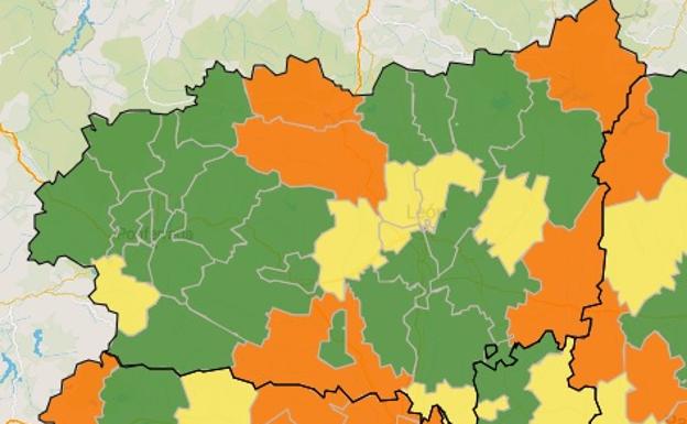 Datos de casos activos de Covid-19 en cada zona básica de salud (22 de agosto)