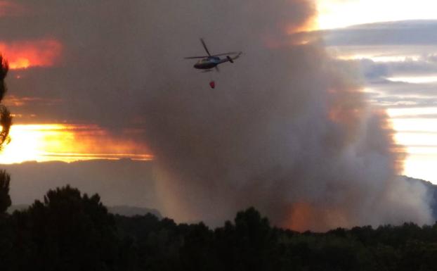 Declarado un incendio forestal en el monte de Castrocontrigo