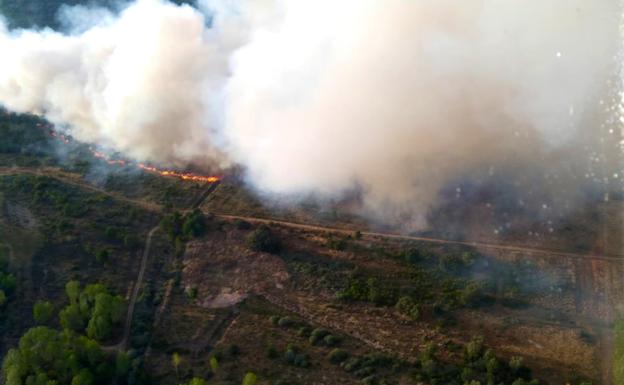 Las brigadas sofocan un incendio intencionado en Carrizo y extinguen definitivamente el de Castrocontrigo