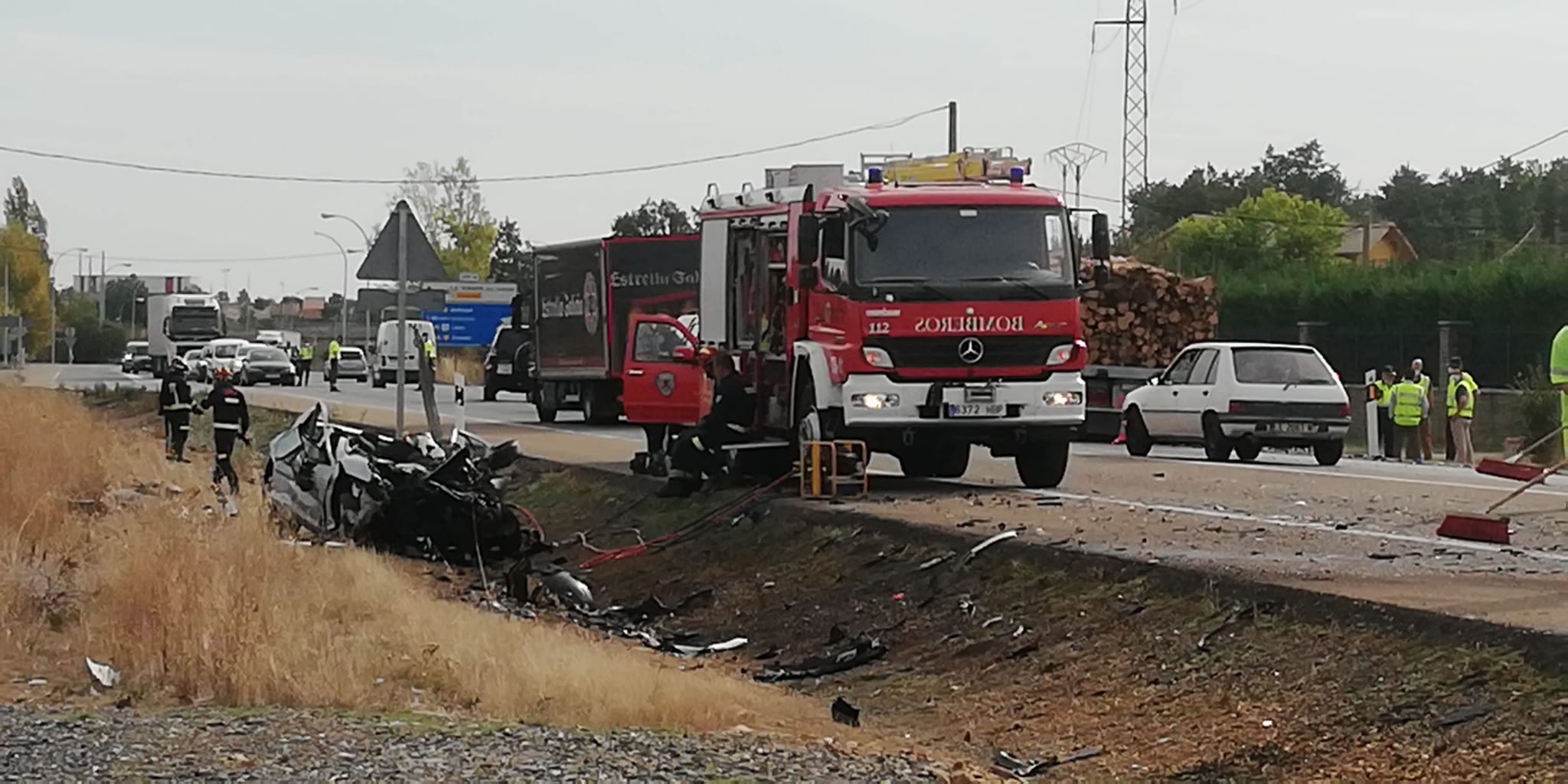 Accidente en Valverde de la Virgen