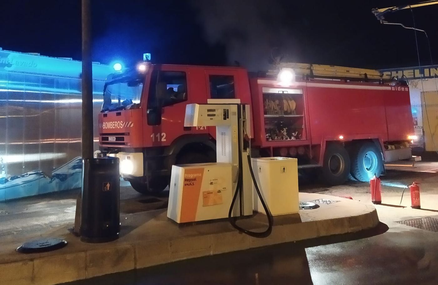Detenido un hombre tras prender fuego de forma intencionada a la gasolinera de Boñar