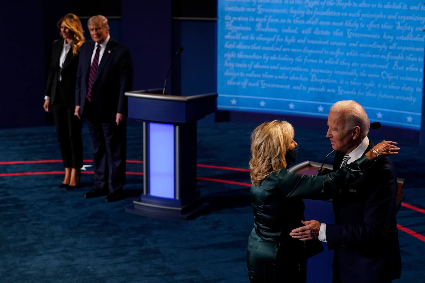 El primer debate electoral entre Donald Trump y Joe Biden, en imágenes