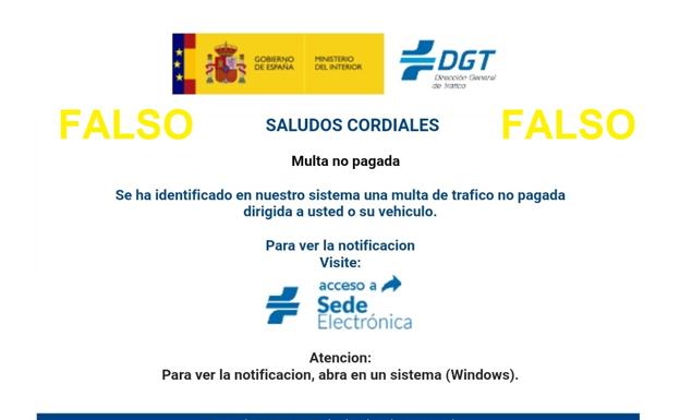 La falsa multa de la DGT que lleva meses circulando en Internet