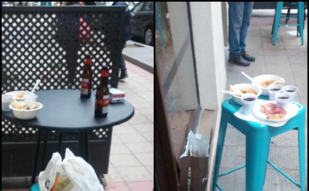 Denuncian a un bar del centro de Valladolid y a once personas por consumir en una improvisada terraza