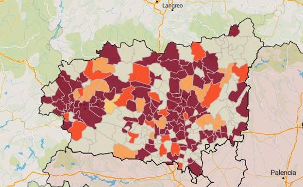 La Robla, Santa Marina del Rey, Villafranca del Bierzo y Mansilla de las Mulas con una incidencia superior a 1.000 casos