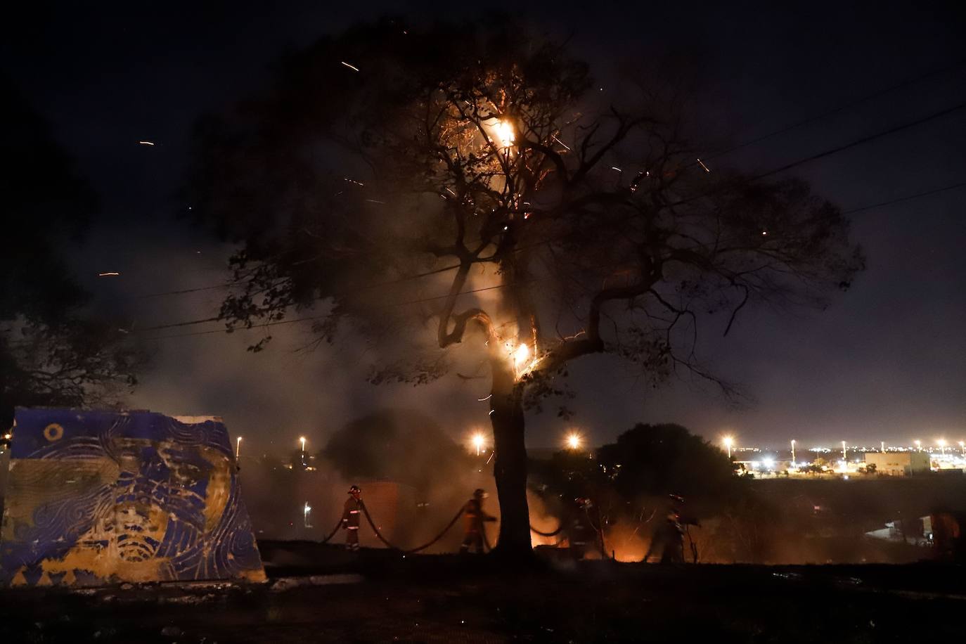 Incendio en el barrio La Chacarita de Asunción