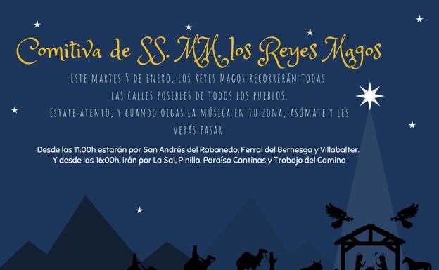 Los Reyes Magos de Oriente llegarán a San Andrés en una comitiva para que los niños puedan saludarles desde sus ventanas y balcones