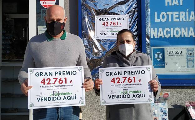La Primitiva deja un premio de más de 42.000 euros en Arcahueja