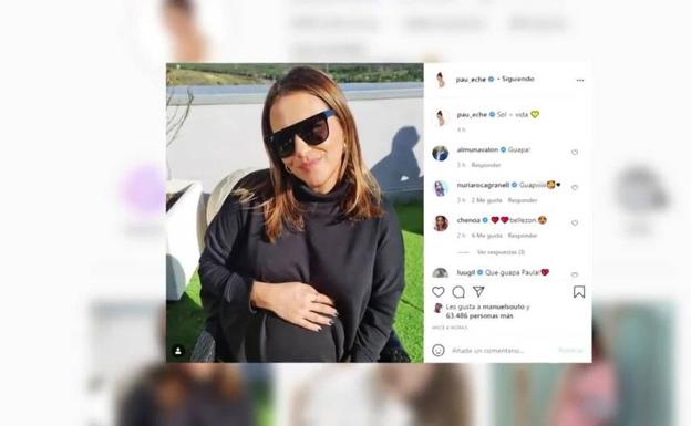 Paula Echevarría presume de tripita al sol