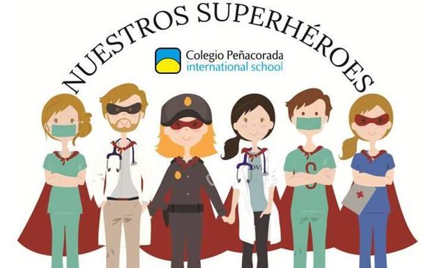 Los alumnos del Peñacorada se disfrazan como los héroes del 2020 este carnaval