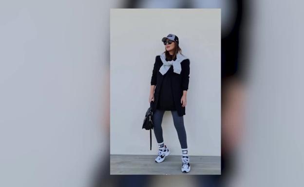 Paula Echevarría comienza el viernes con un 'look' deportivo y elegante