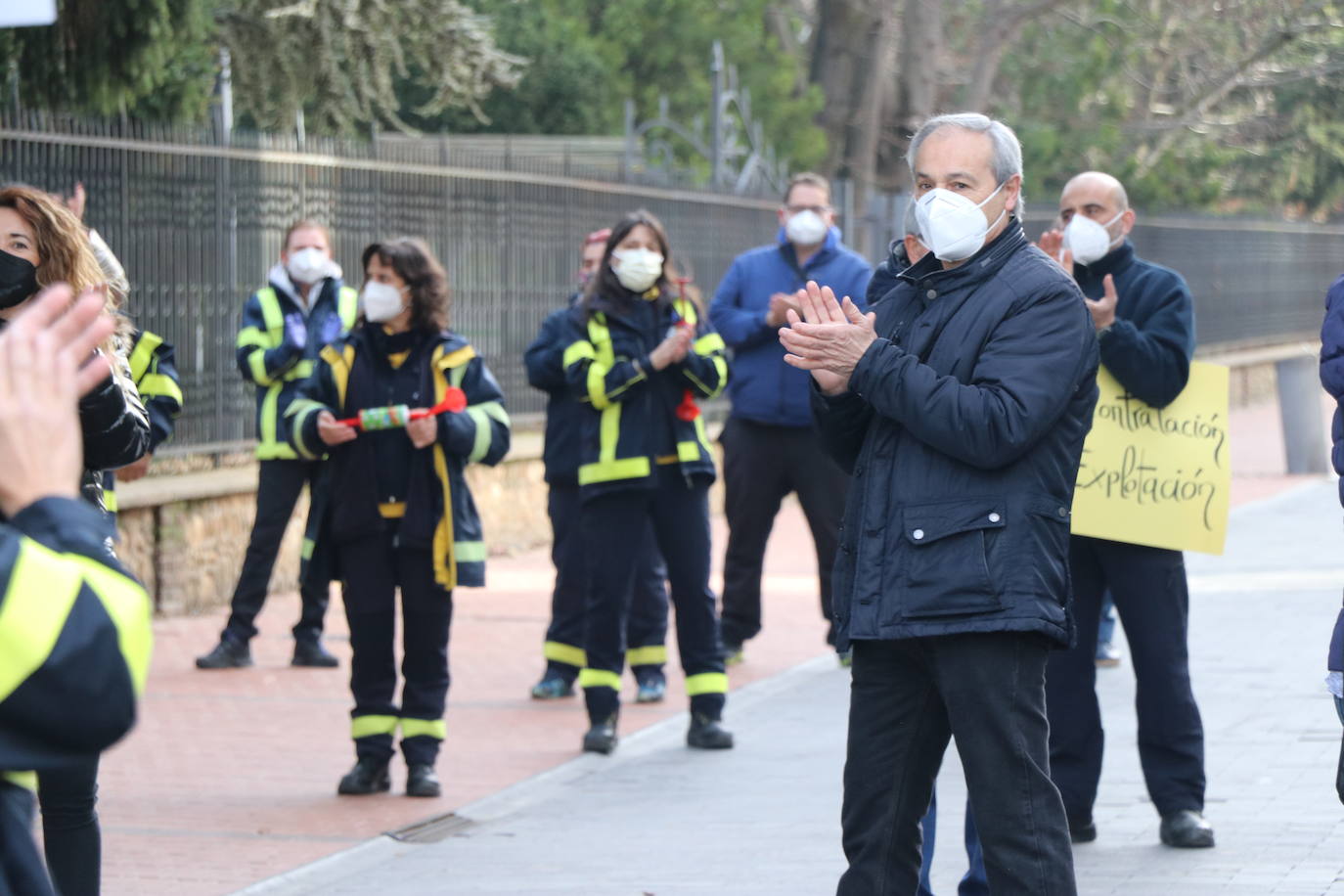 Protesta de los trabajadores de Correos en León