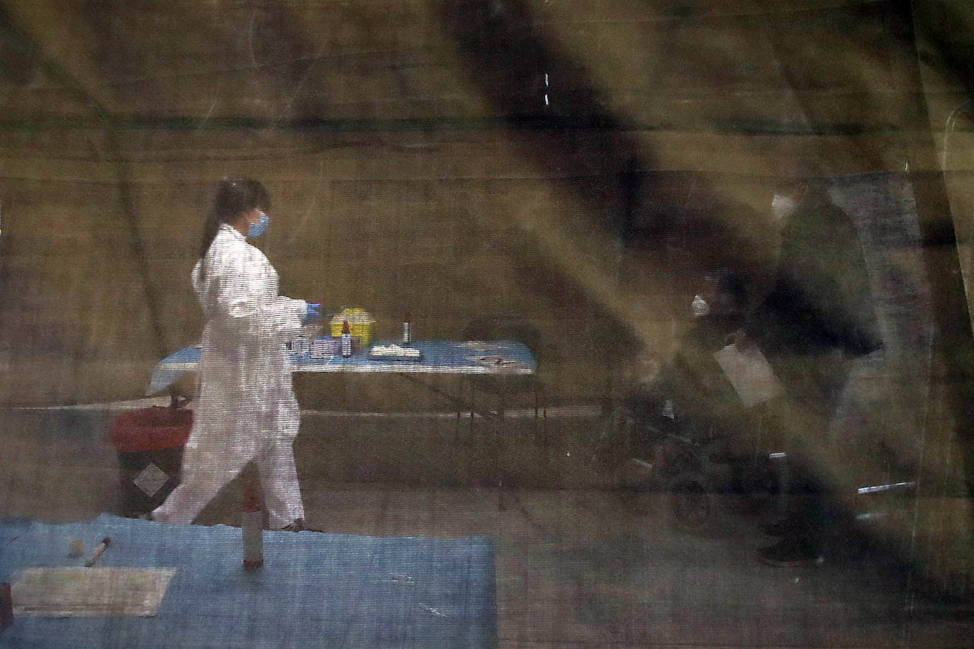 Vacunación a mayores de 80 años en el Palacio de Exposiciones