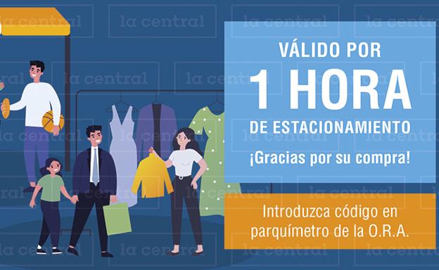 Los pequeños comercios de la zona ORA ya pueden solicitar los códigos para bonificar a sus clientes con una hora de aparcamiento gratuito