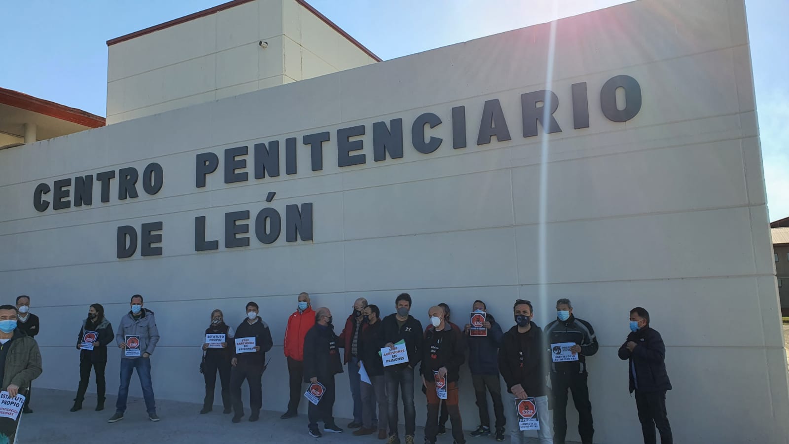 Protesta en la cárcel de León