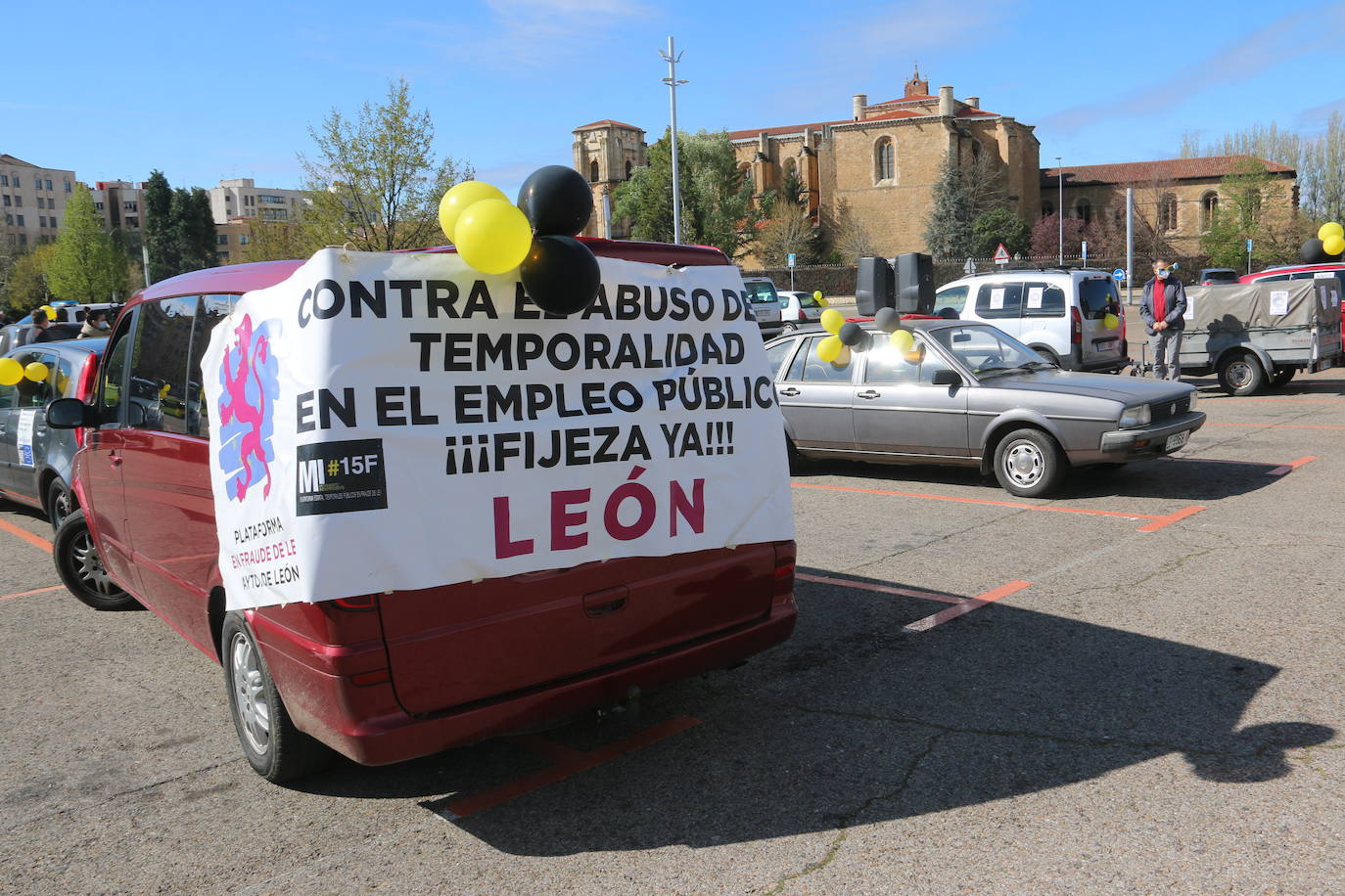 Manifestación de los interinos de las administraciones en León